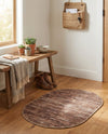 Sahara Essence Collection Area Rug - Oasis (Brown) Oval Brown  lifestyle 52