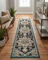 Outdoor Marrakesh Collection Area Rug -  Essaouira Runner Navy Blue  lifestyle 53
