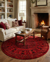 Samarkand Elegance Collection Area Rug -  Ark Round Red  lifestyle 67