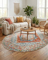 Arcadia Rugs Collection Area Rug -  Xanadu Oval Salmon  lifestyle 73