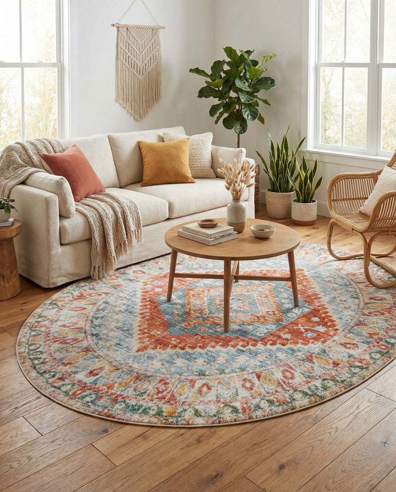 Arcadia Rugs Collection Area Rug -  Xanadu Oval Salmon  lifestyle 73