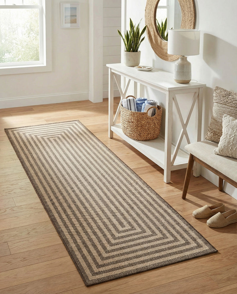Sahara Sands Collection Area Rug -  Abydos Runner Natural and Brown  lifestyle 41