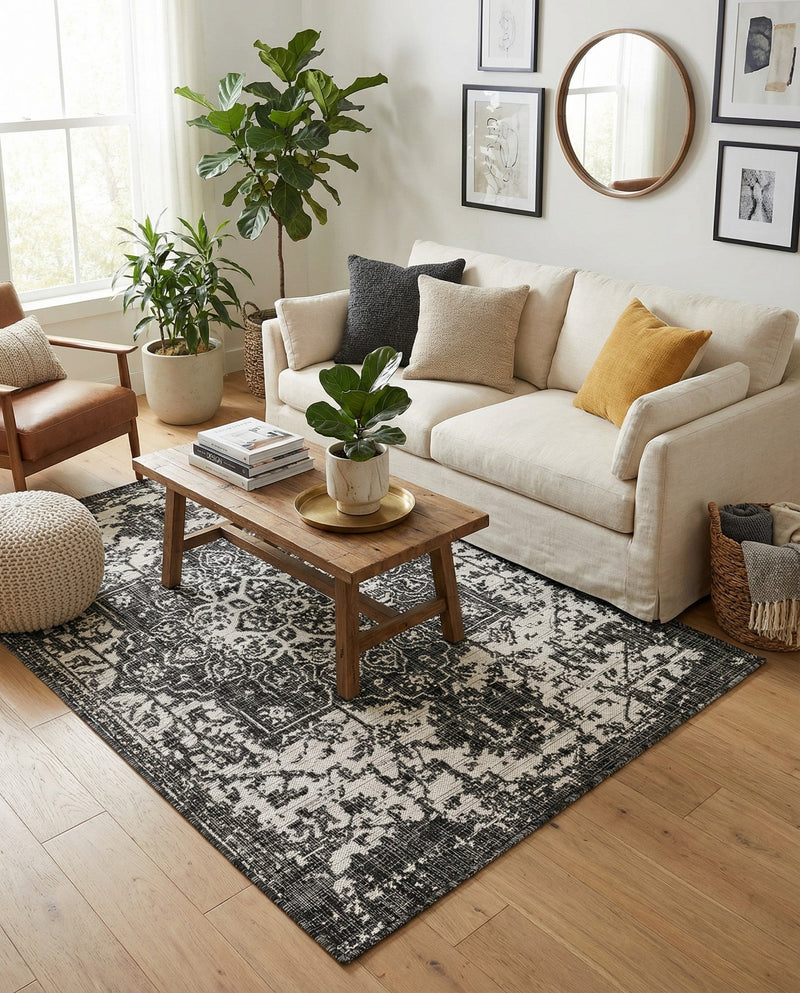 Urban Oasis Rugs Collection Area Rug -  Penthouse (Charcoal Gray) Rectangle Charcoal Gray  lifestyle 4