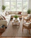 Seaside Serenity Collection Area Rug - Veranda (Light Brown) Rectangle Light Brown  lifestyle 28