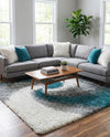 Cozy Haven Shag Collection Area Rug -  Oasis Rectangle Turquoise  lifestyle 15