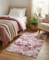 Meadow Breeze Collection Area Rug -  Bluebell Rectangle Fuchsia  lifestyle 42