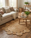 Woven Seaside Jute Collection Area Rug - Sienna Oval Natural  lifestyle 42