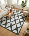 Urban Terrace Collection Area Rug -  Hudson Rectangle Black and White  lifestyle 15
