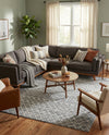 Mediterranean Lattice Collection Area Rug - Santorini (Gray) Rectangle Gray  lifestyle 9