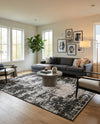 Urban Terrace Collection Area Rug -  Midtown Rectangle Black and White  lifestyle 26