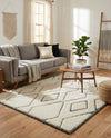 Monochrome Collection Area Rug -  Glacier Rectangle Ivory White  lifestyle 10