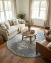 Gobi Sands Collection Area Rug -  Lop Round Gray  lifestyle 58