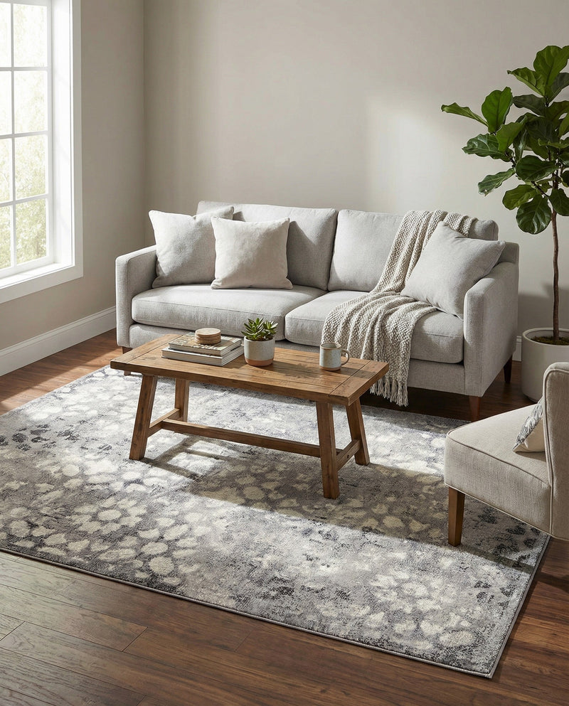 Riviera Elegance Collection Area Rug -  Vence Rectangle Dark Gray  lifestyle 29