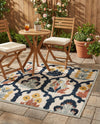 Caribbean Terrace Collection Area Rug -  Dominica Square Ivory  lifestyle 61