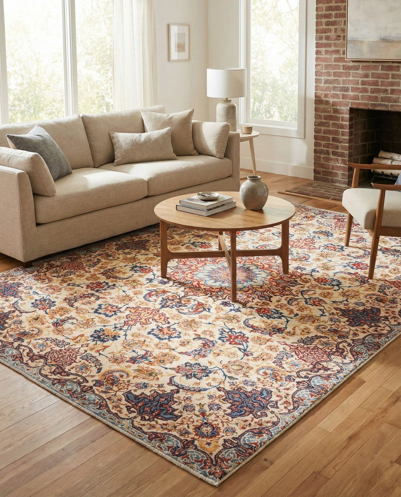 Bazaar Chic Collection Area Rug -  Meknes Rectangle Beige  lifestyle 15