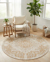 Urban Oasis Rugs Collection Area Rug -  Penthouse (Beige) Round Beige  lifestyle 76