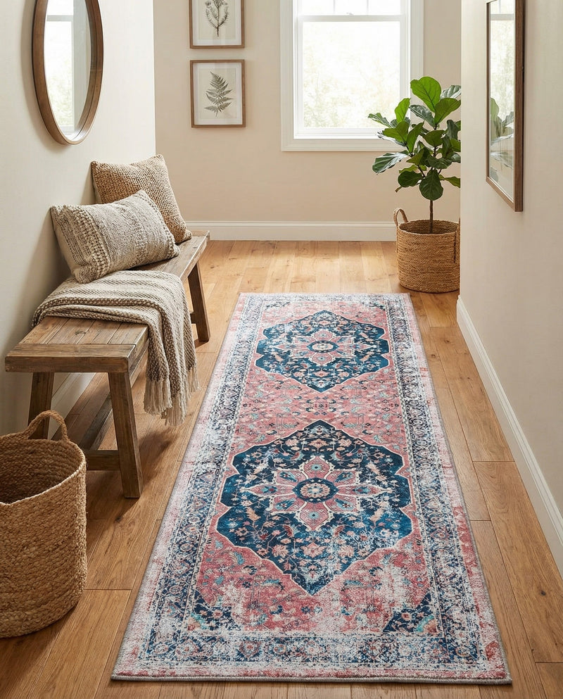 Laguna Sands Collection Area Rug -  Zuma Runner Navy Blue  lifestyle 60
