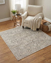 Seville Stripes Collection Area Rug -  Cordoba (Gray) Square Gray  lifestyle 29