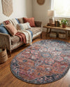 Vintage Memories Collection Area Rug -  Hindsight Oval Multi  lifestyle 75