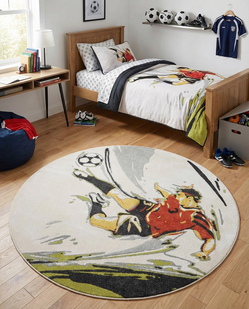 Wonder Tykes Collection Area Rug -  Mirage Round Gray  lifestyle 44