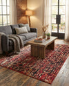 Neptune Elegance Collection Area Rug -  Proteus Rectangle Burgundy  lifestyle 27