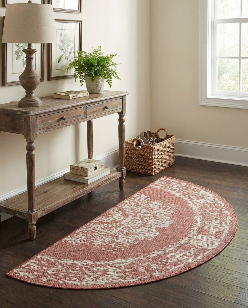 Patio Heritage Collection Area Rug - Savannah (Rust Red) Hearth Rust Red  lifestyle 60