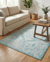 Patio Heritage Collection Area Rug -  Augusta (Aqua) Rectangle Aqua  lifestyle 36