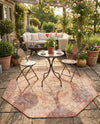 Patio Heritage Collection Area Rug -  Augusta (Rust Red) Octagon Rust Red  lifestyle 13
