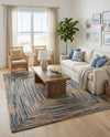 Woven Udaipur Collection Area Rug - Sahara Rectangle Blue and Natural  lifestyle 5