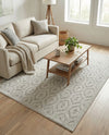 Garden Lattice Charm Collection Area Rug - Arbor (Grey) Rectangle Grey  lifestyle 11