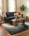 Cozy Haven Shag Collection Area Rug -  Oasis Rectangle Smoke Gray  lifestyle 16