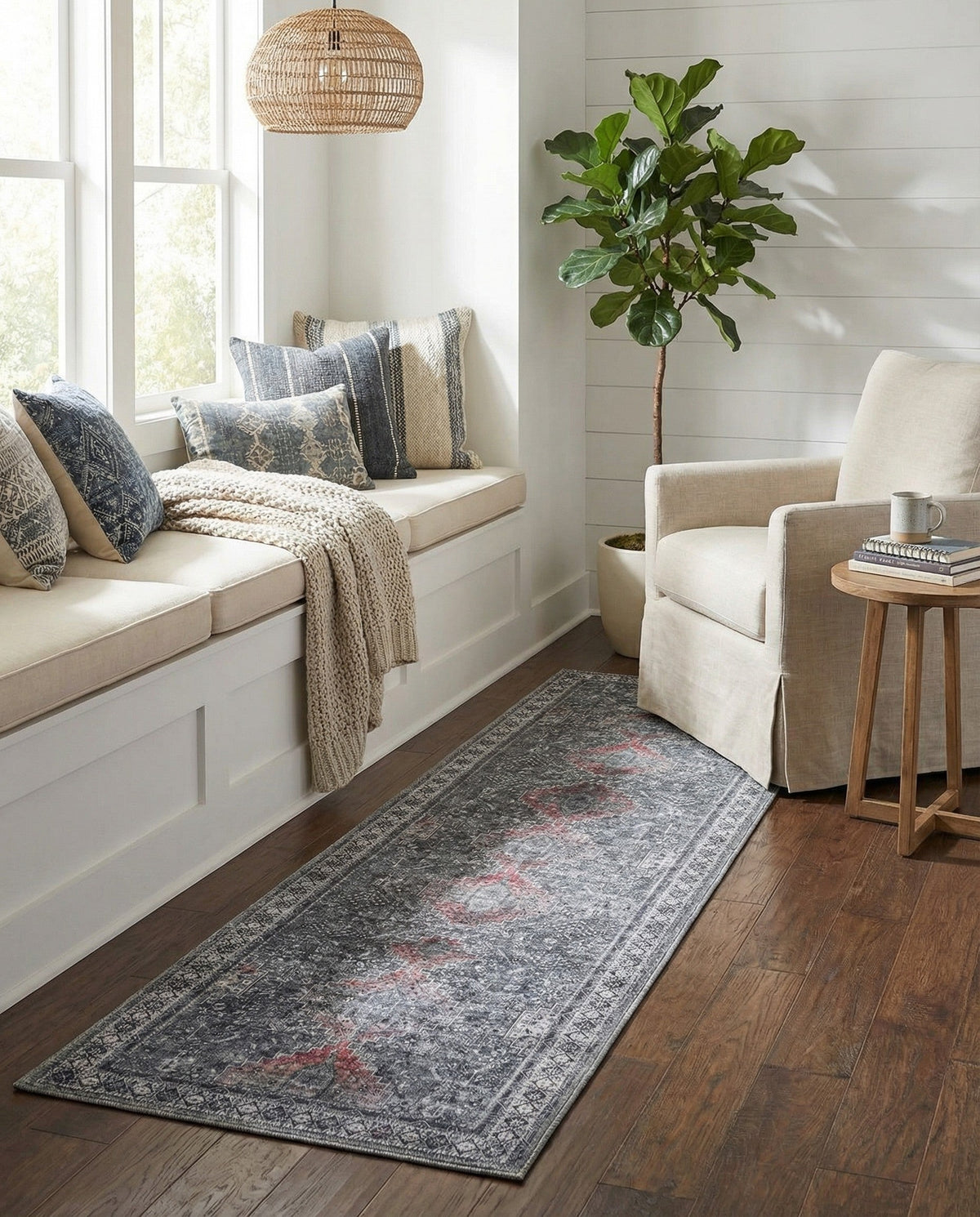 Heritage Elegance Collection Area Rug -  Uffizi Runner Gray  lifestyle 82