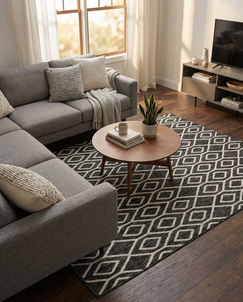 Urban Oasis Rugs Collection Area Rug -  Boulevard (Charcoal Gray) Rectangle Charcoal Gray  lifestyle 20