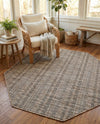 Seaside Stripes Collection Area Rug -  Boardwalk (Natural) Octagon Natural  lifestyle 84