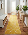 Trellis Mosaic Collection Area Rug - Arborville (Yellow) Runner Yellow  lifestyle 42