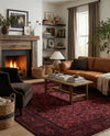Bazaar Chic Collection Area Rug -  Larache Rectangle Antique Red  lifestyle 8