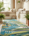 Seaside Blooms Collection Area Rug -  Arcadia Runner Multi  lifestyle 40