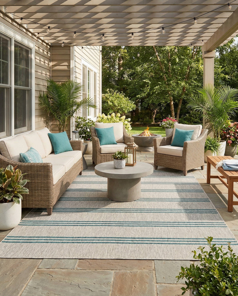 Urban Oasis Rugs Collection Area Rug -  District (Light Gray) Rectangle Light Gray  lifestyle 8