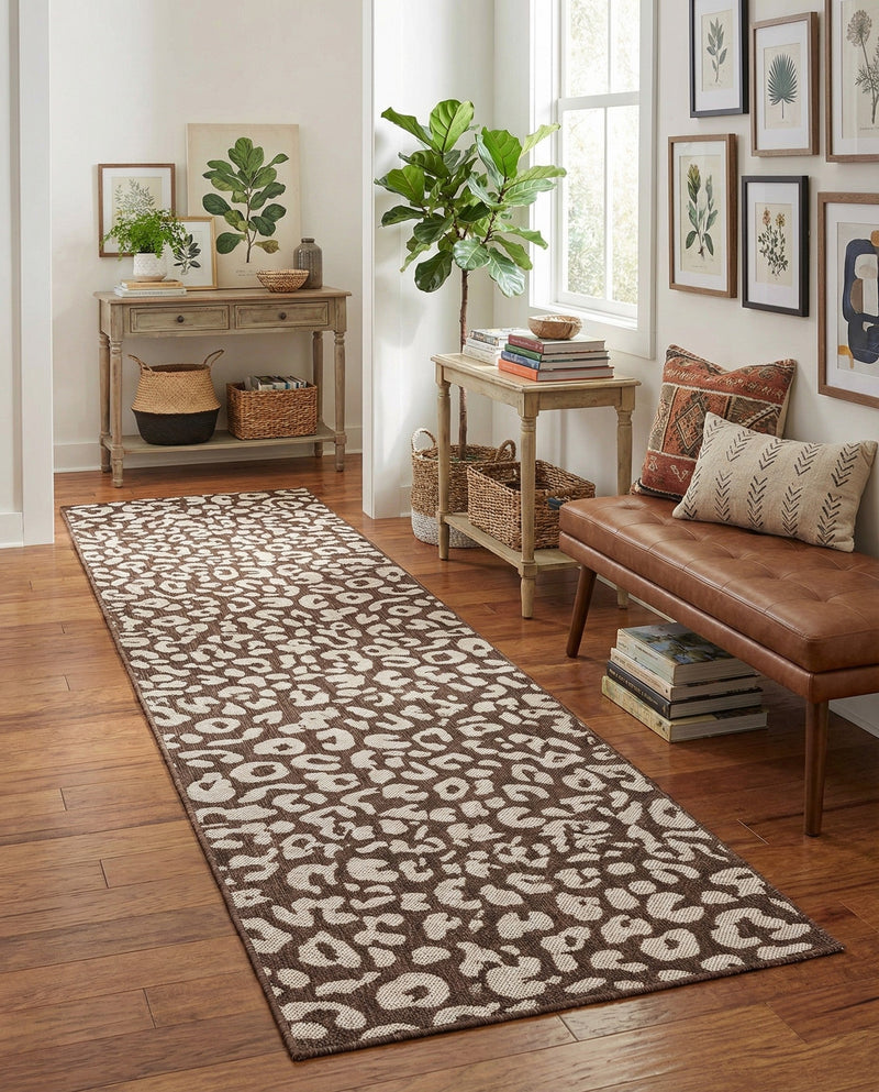 Savannah Escape Collection Area Rug -  Amazon (Brown) Runner Brown  lifestyle 14