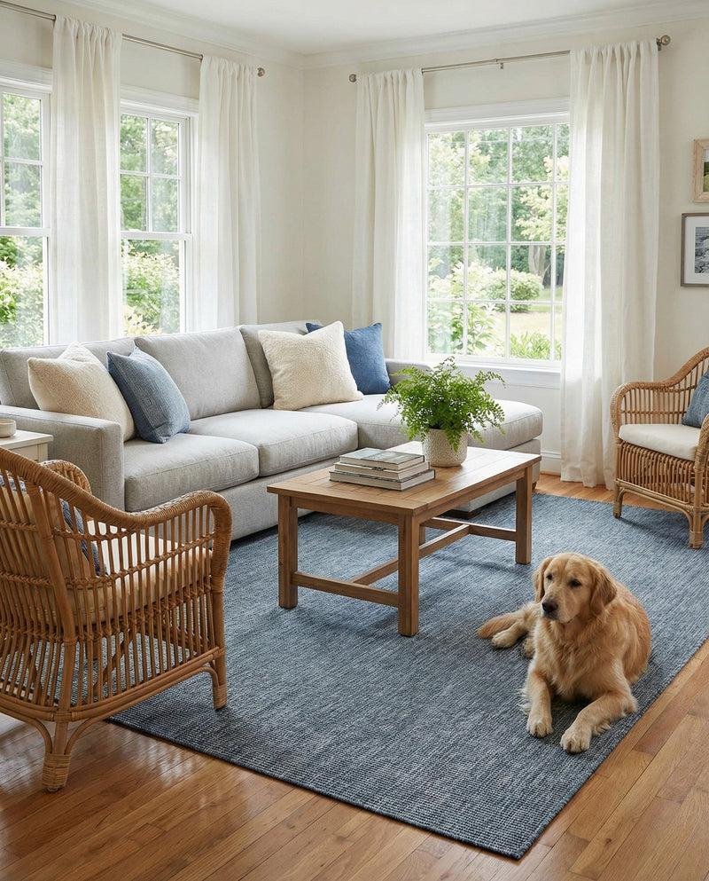 Seaside Serenity Collection Area Rug - Veranda (Blue) Rectangle Blue  lifestyle 39