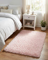 Eternal Plush Oasis Collection Area Rug -  Tranquility (Pink Lace) Rectangle Pink Lace  lifestyle 9