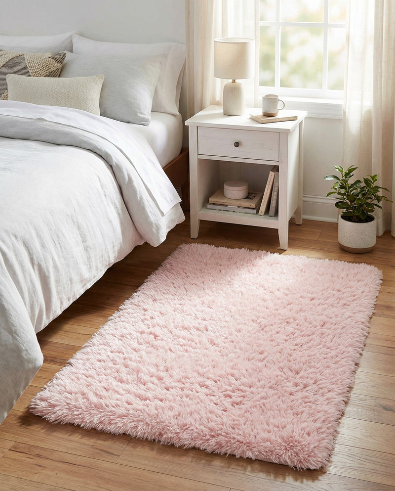 Eternal Plush Oasis Collection Area Rug -  Tranquility (Pink Lace) Rectangle Pink Lace  lifestyle 9