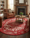 Georgetown Rugs Collection Area Rug - Dupont (Red) Oval Red  lifestyle 53
