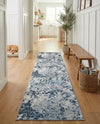 Aegean Elegance Washables Collection Area Rug -  Andros Runner Gray Navy Green  lifestyle 32
