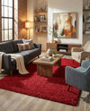 Plush Oasis Collection Area Rug - Serenity (Cherry Red) Rectangle Cherry Red  lifestyle 12