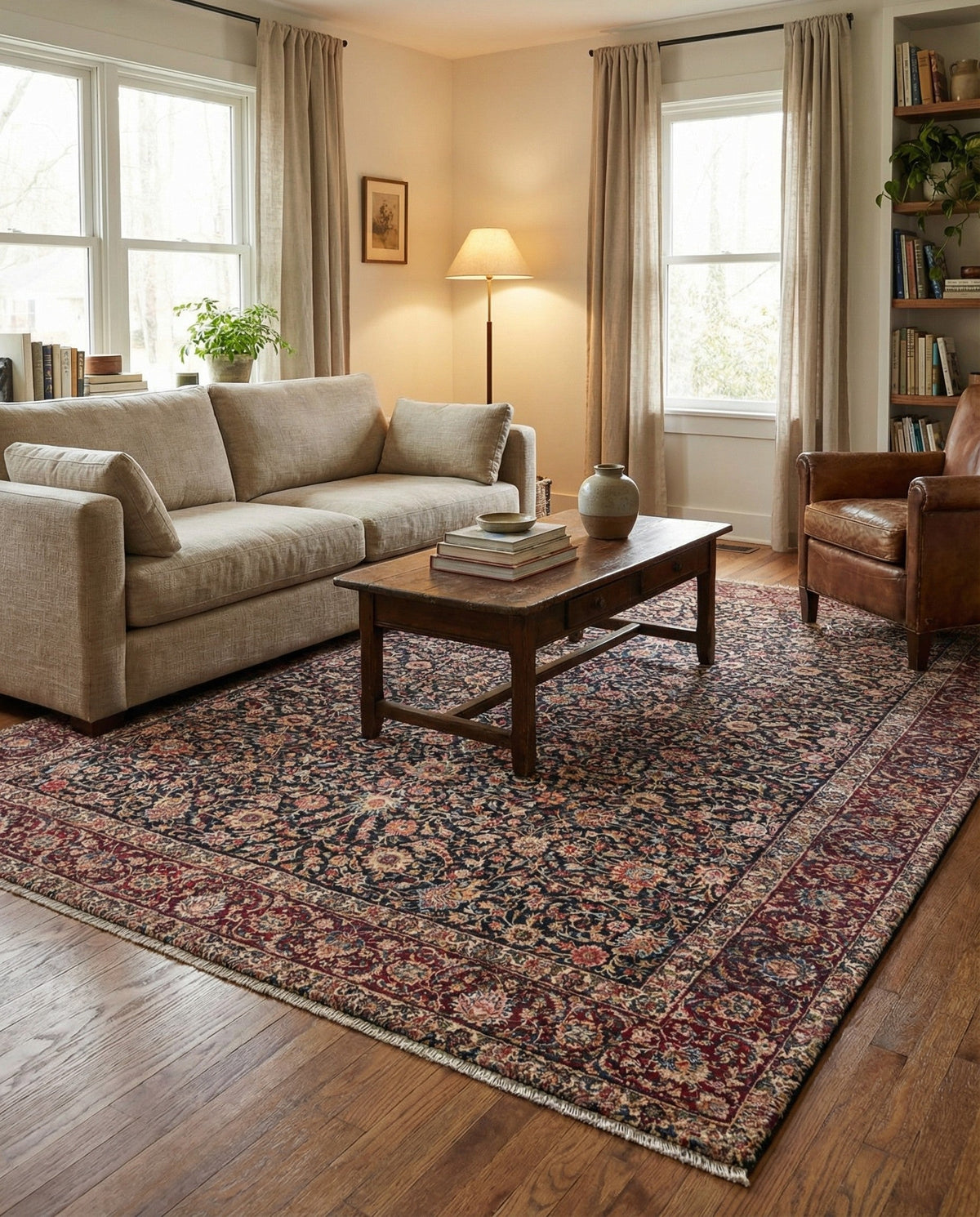 Bazaar Chic Collection Area Rug -  Tangier Rectangle Navy Blue  lifestyle 16