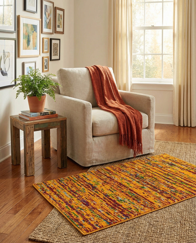 Caribbean Cove Collection Area Rug -  Lucia Rectangle Yellow  lifestyle 8
