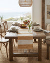 Tassel Trail Collection Area Rug - Pathway (Beige) Table Runner Beige  lifestyle 33