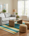 Terrace Fringe Collection Area Rug -  Veranda Rectangle Multi  lifestyle 6