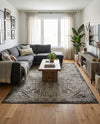 Tribal Terrace Treasures Collection Area Rug - Mayan Marina (Charcoal Gray) Rectangle Charcoal Gray  lifestyle 18